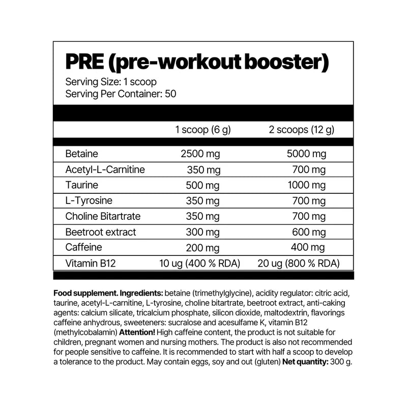 PRE (pre-workout booster)