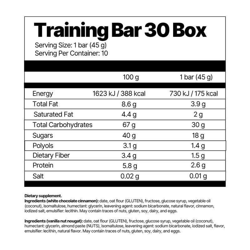 Training Bar 30 Box (10x)